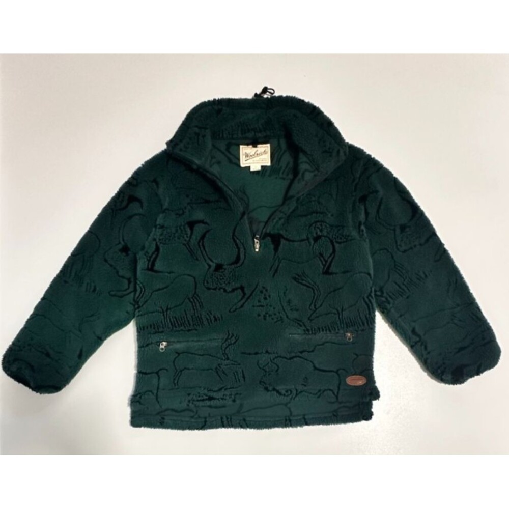 Woolrich Women’s Green Puffy Fuzzy Outdoor Winter Coat Size Small